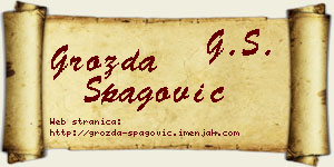 Grozda Špagović vizit kartica